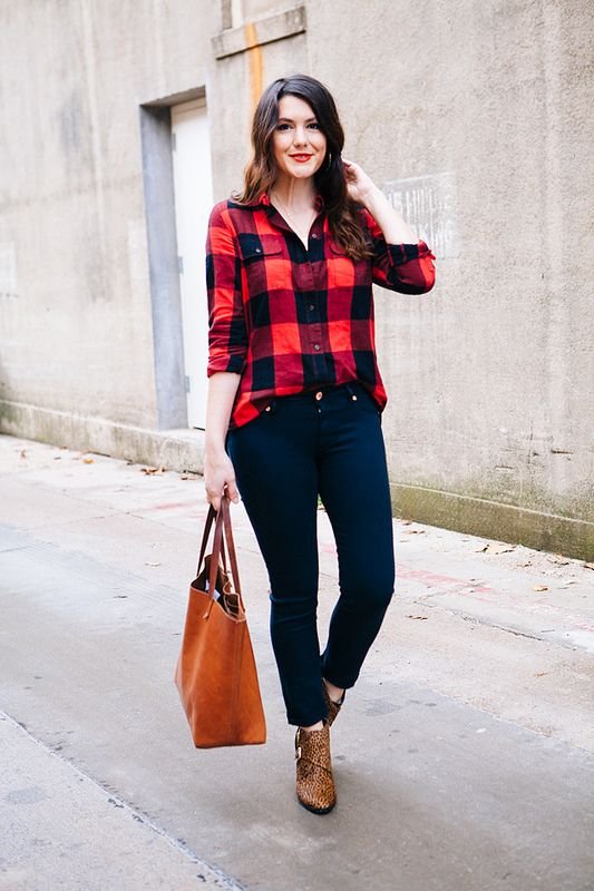  Plaid Shirt and Denim Combo