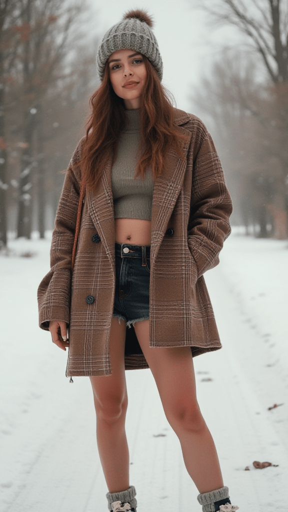 Oversized Blazer and Bike Shorts