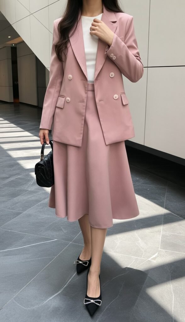 Dusty Rose Blazer Set