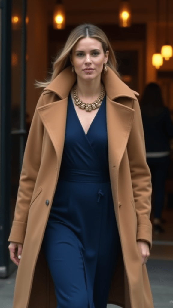 Wrap Dress and Statement Coat
