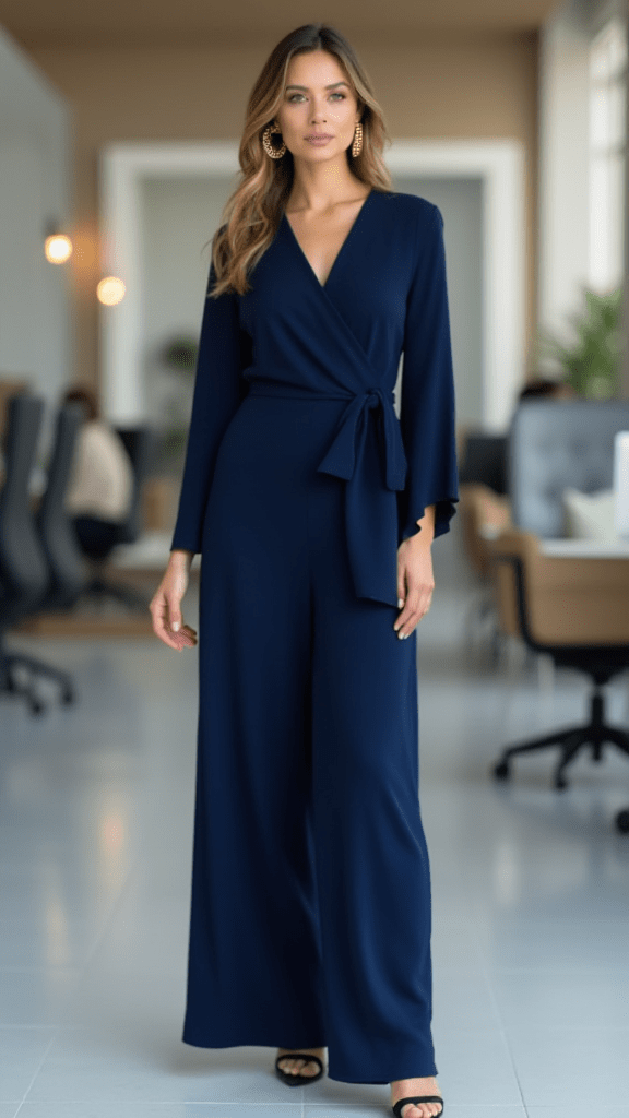 Sleek Jumpsuit + Statement Earrings