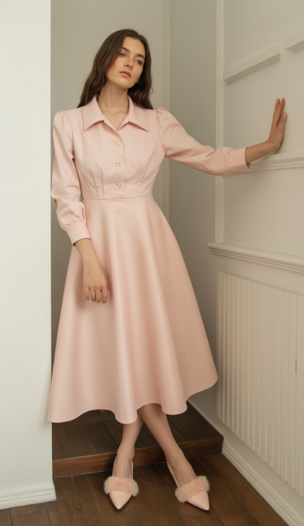 Pink Two-Piece Dress Set