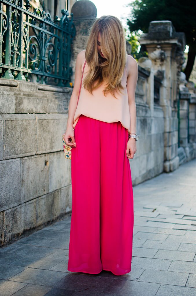Pink Palazzo Pants and Tank