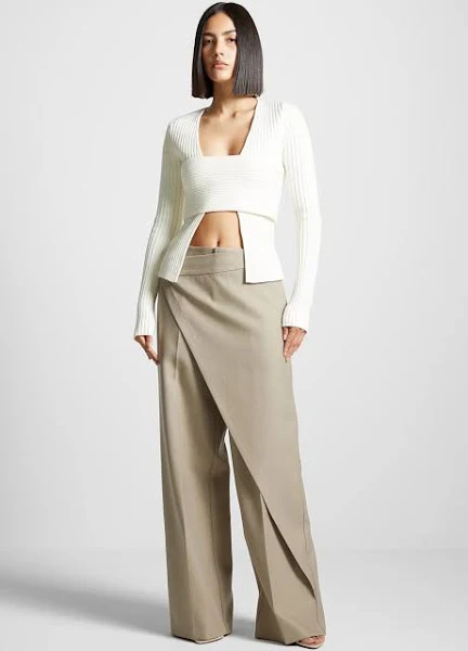 Cashmere Wrap + Tailored Trousers
