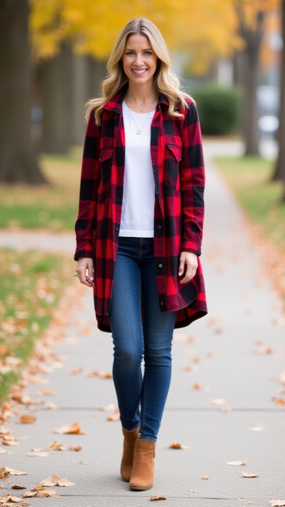 Plaid Shacket + Jeans