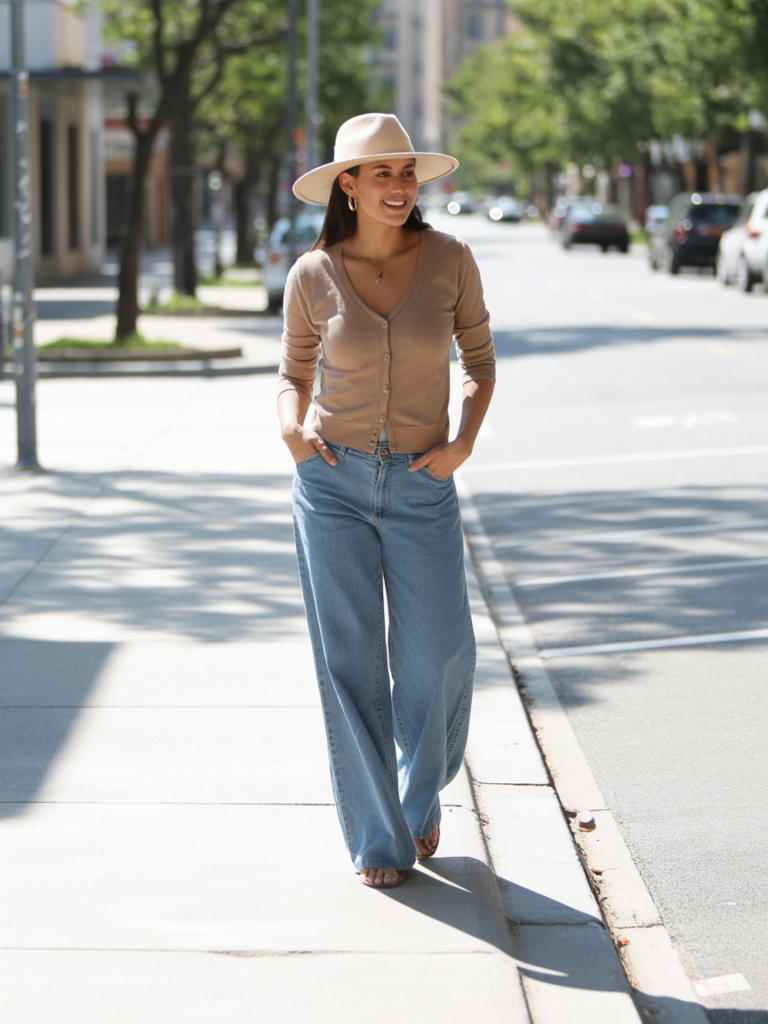 Casual Chic with Wide-Leg Denim
