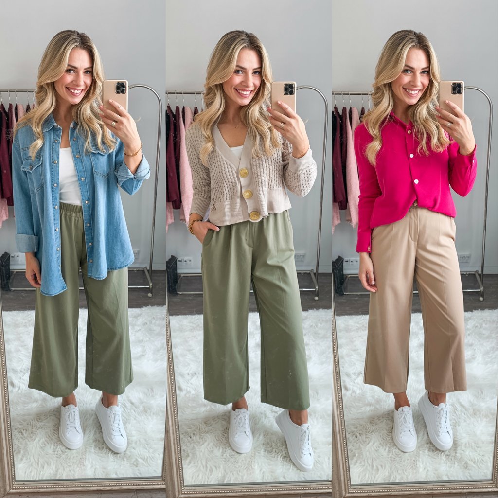 Versatile Denim and Olive Ensemble