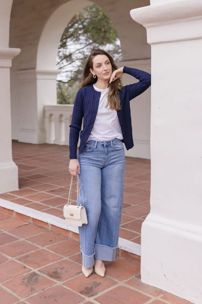 Cozy Cardigan and Denim Combo
