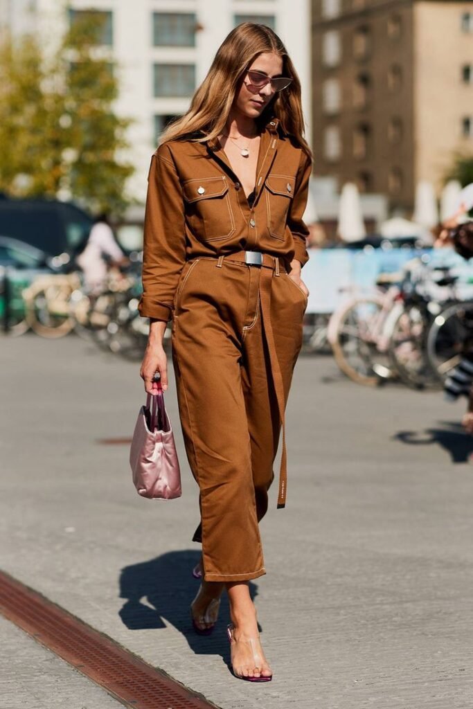 Utility Jumpsuit with Statement Belt