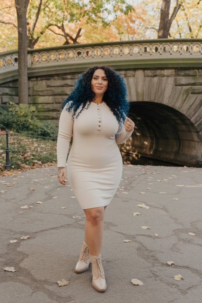 Cream Knit Dress Perfection