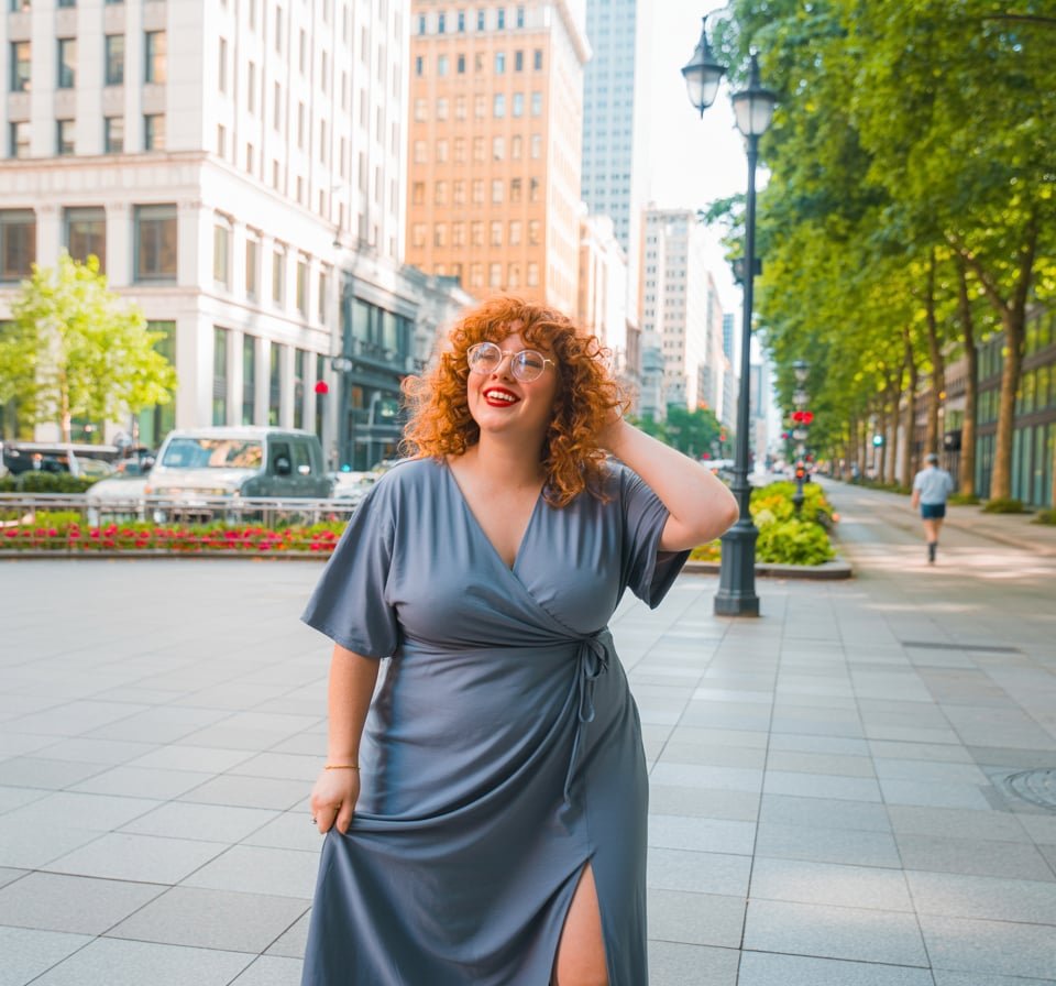 Silky Wrap Dress for Urban Chic