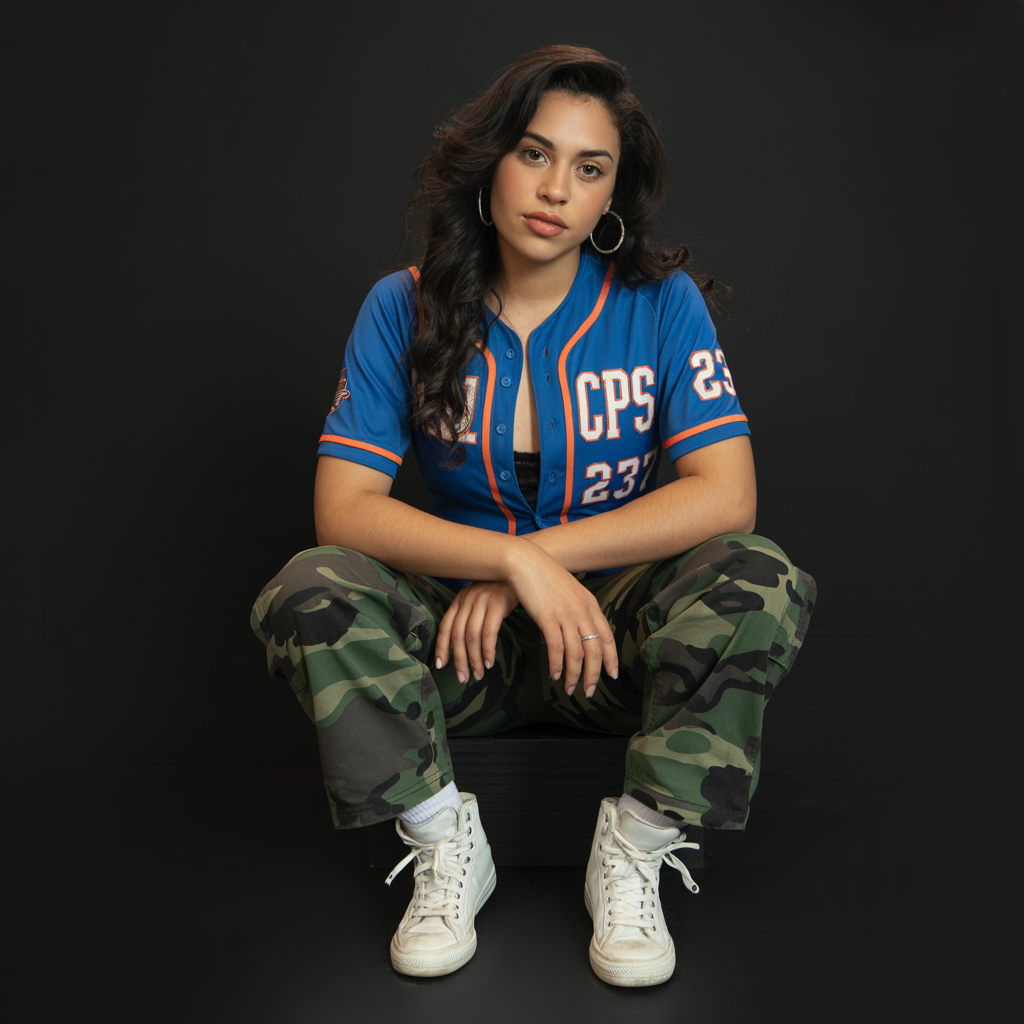 Sports Jersey with Statement Bottoms