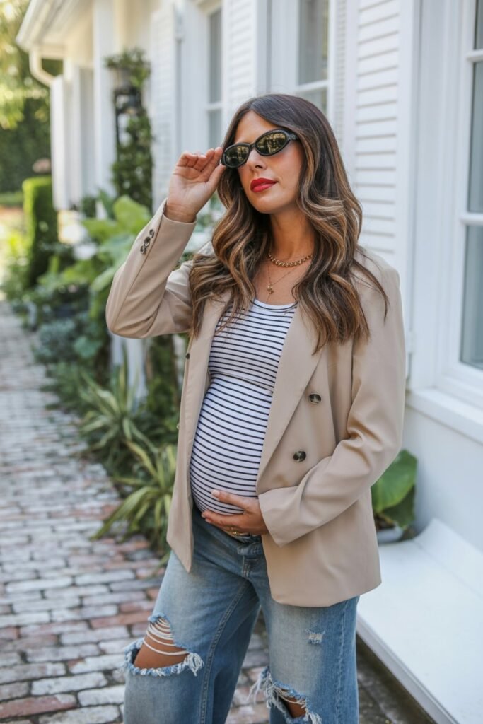 Chic Trench and Stripes Combo